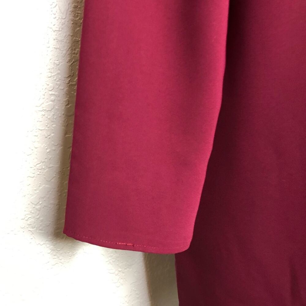 Amanda Uprichard maroon wine v neck shift dress size Medium - Picture 10 of 12